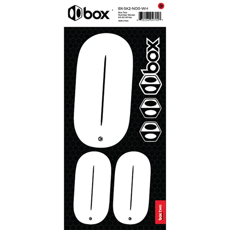 BOX Two Number Sticker Kits  White