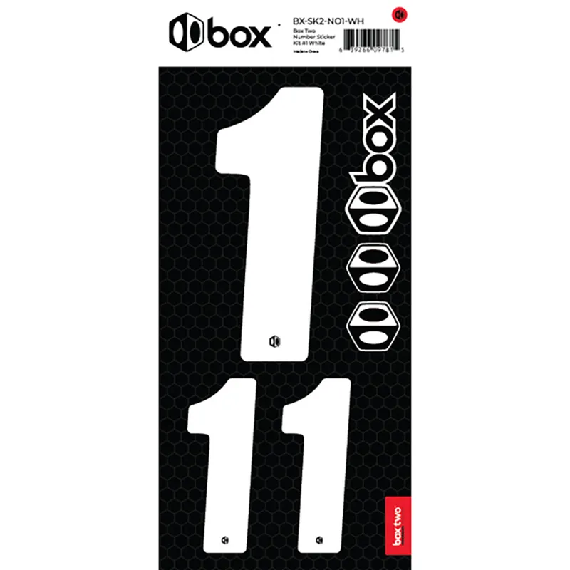 BOX Two Number Sticker Kits  White-1
