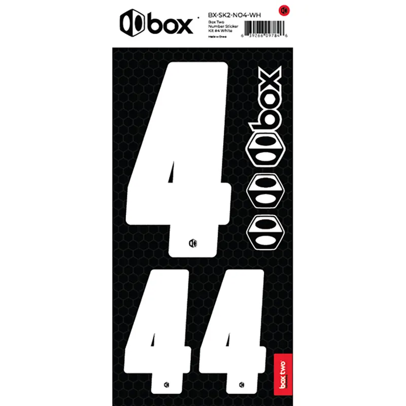 BOX Two Number Sticker Kits  White-4