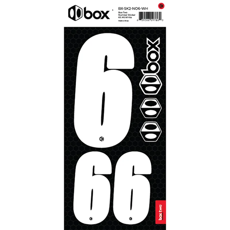 BOX Two Number Sticker Kits  White-6