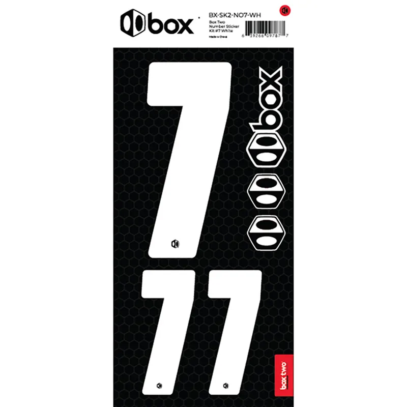 BOX Two Number Sticker Kits  White-7