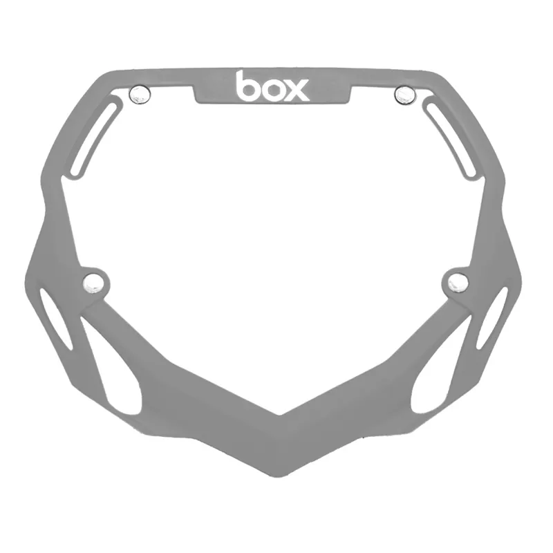 BOX Two BMX Number Plate  Grey Large