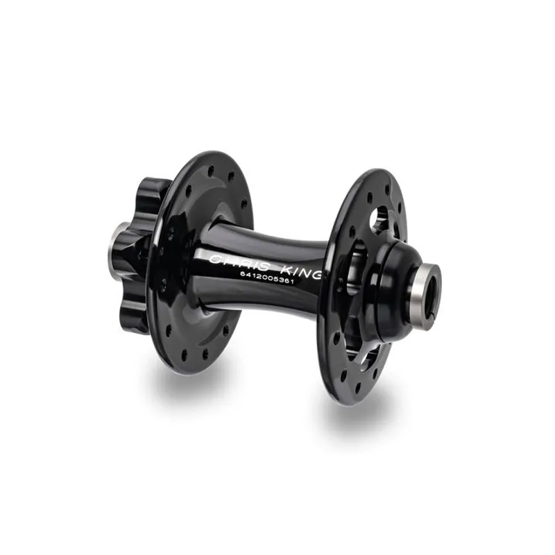 Chris King R45D 6 Bolt Disc Front Hub - 100QR / Black Silver Hardware-1
