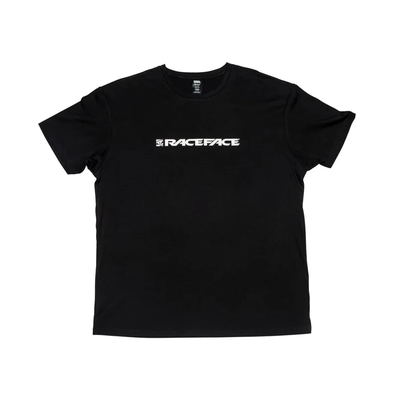 Race Face Classic Logo Short Sleeve Womens T Shirt in Black 