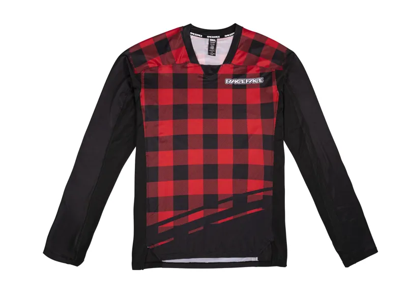 Race Face Diffuse Long Sleeve Jersey in Red