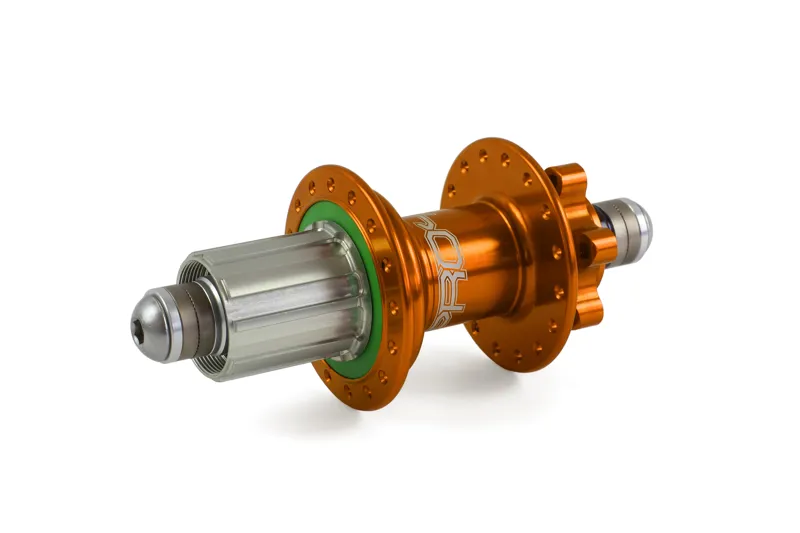 Hope Pro 4 Rear 32H 135mm 10mm Bolt-in Hub in Orange-1