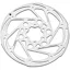 TRP 160mm diameter rotor RS02M 6-bolt 1.8mm thick Silver
