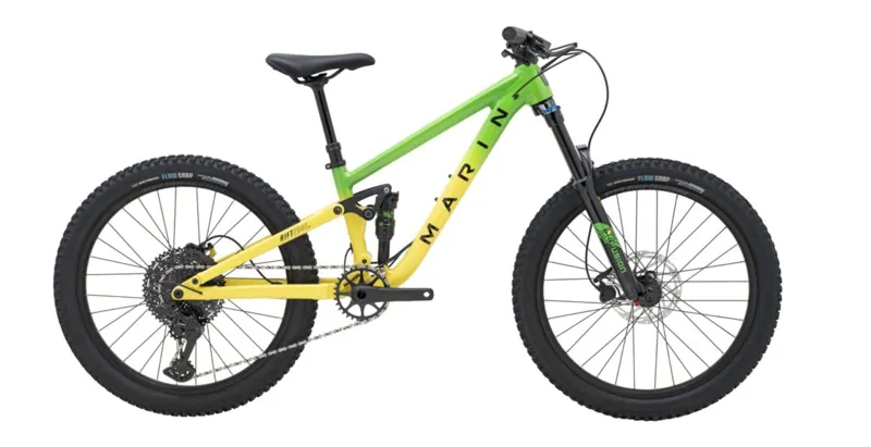 Marin Rift Zone Junior 24 Full Suspension Mountain Bike Yellow And Green