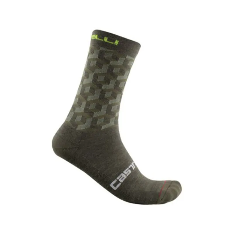 Castelli Cubi 18 Sock Military Green 