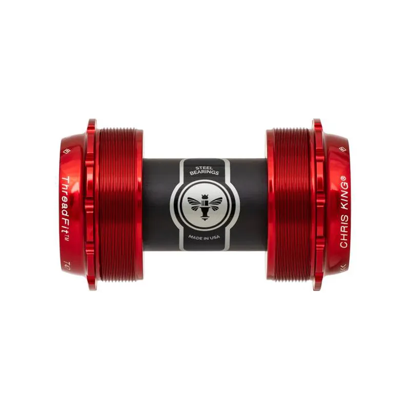 Chris King ThreadFit T47 24i Bottom Bracket Red 86-92mm