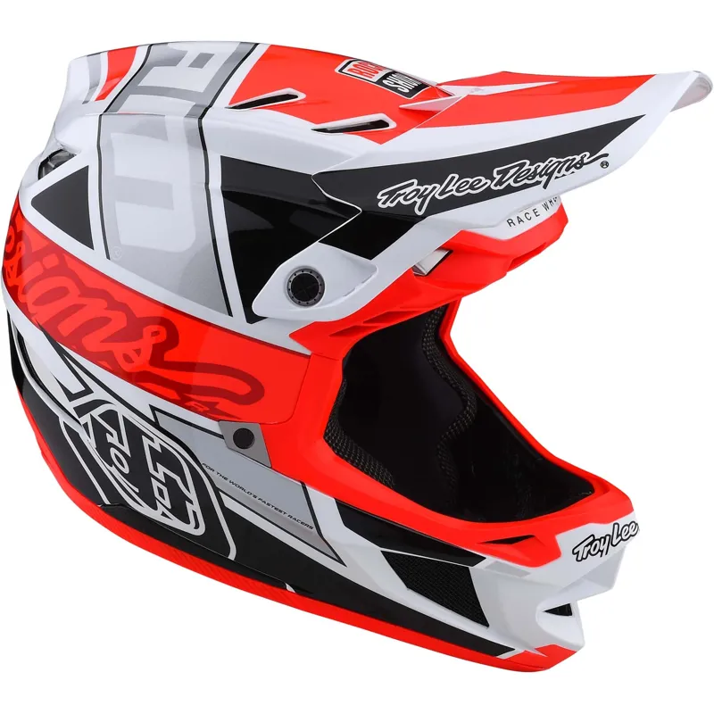 Troy Lee Designs D4 Composite Helmet Sram White Glow Red