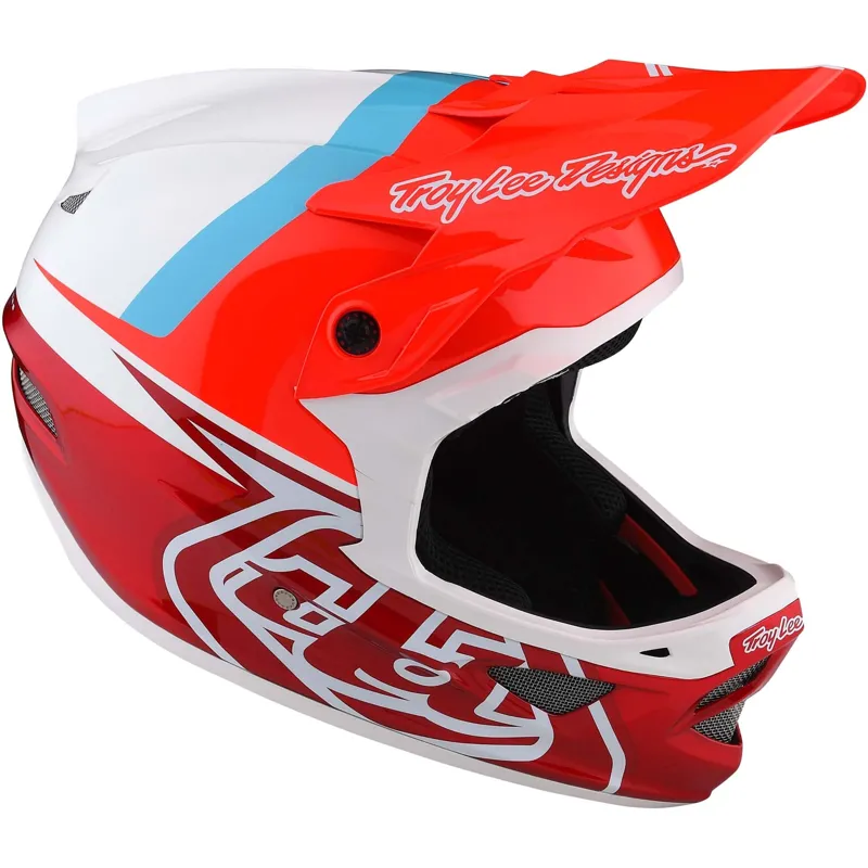 Troy Lee Designs D3 Fiberlite Helmet Slant Red