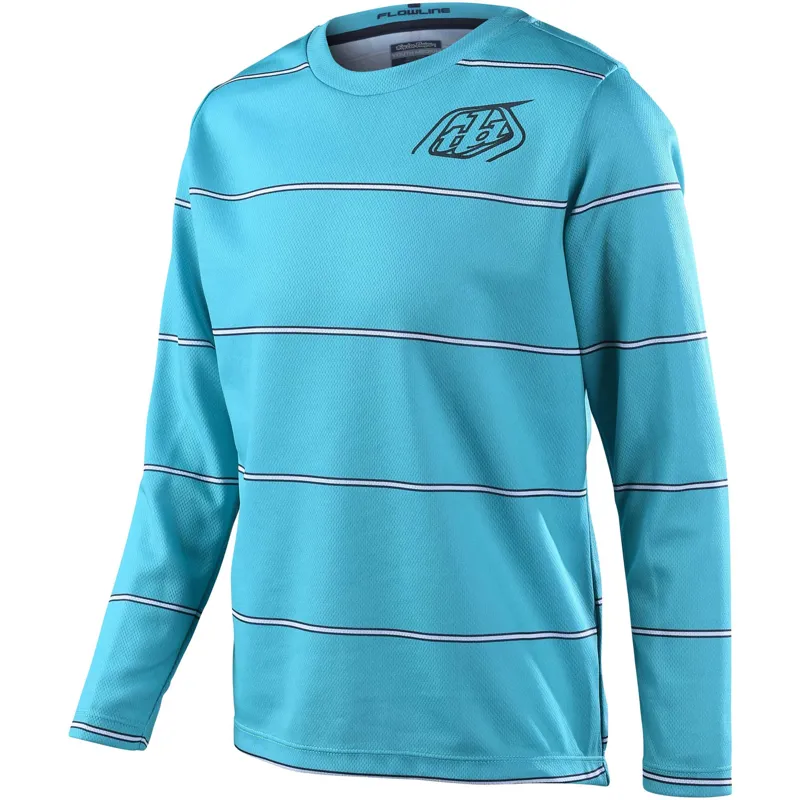 Troy Lee Designs Youth Flowline Long Sleeve Jersey in Blue