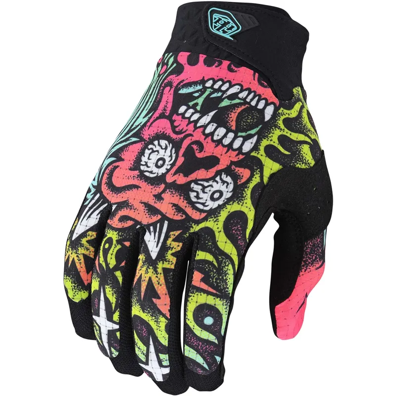 Troy Lee Designs Skull Demon Air Gloves in Orange/Green