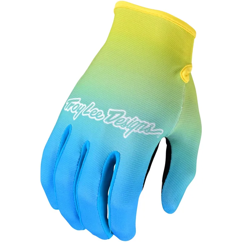 Troy Lee Designs Flowline Gloves in Faze Blue Yellow