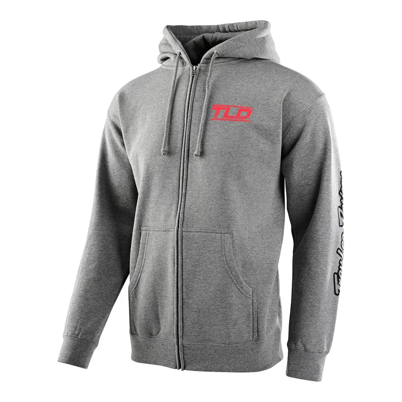Troy Lee Designs Speed Logo Zip-Up Hoodie in Gunmetal/Heather