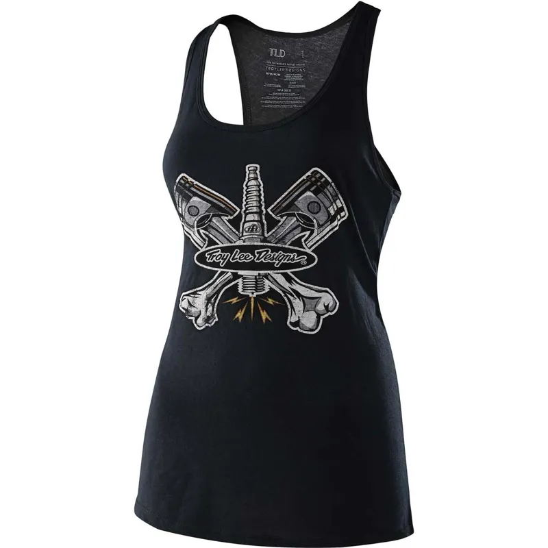 Troy Lee Designs Pistonbone Womens Tank Top Limited Edition Vintage Black