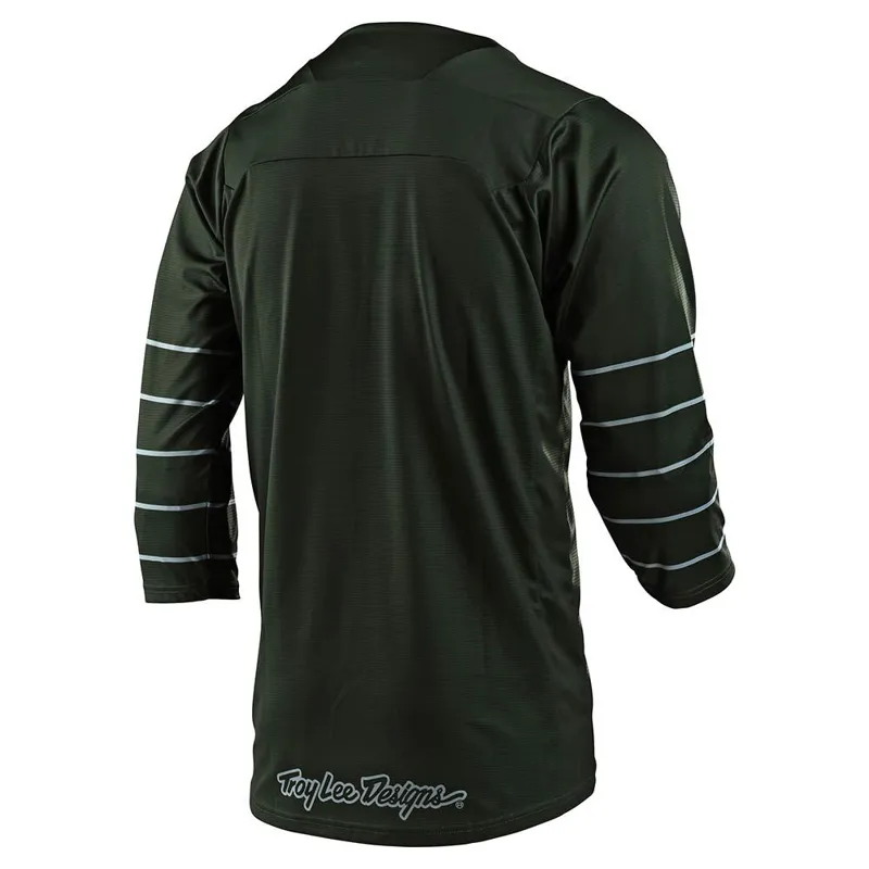 Troy Lee Designs Ruckus Jersey V2 Pinstripe Green/Silver Blue -1