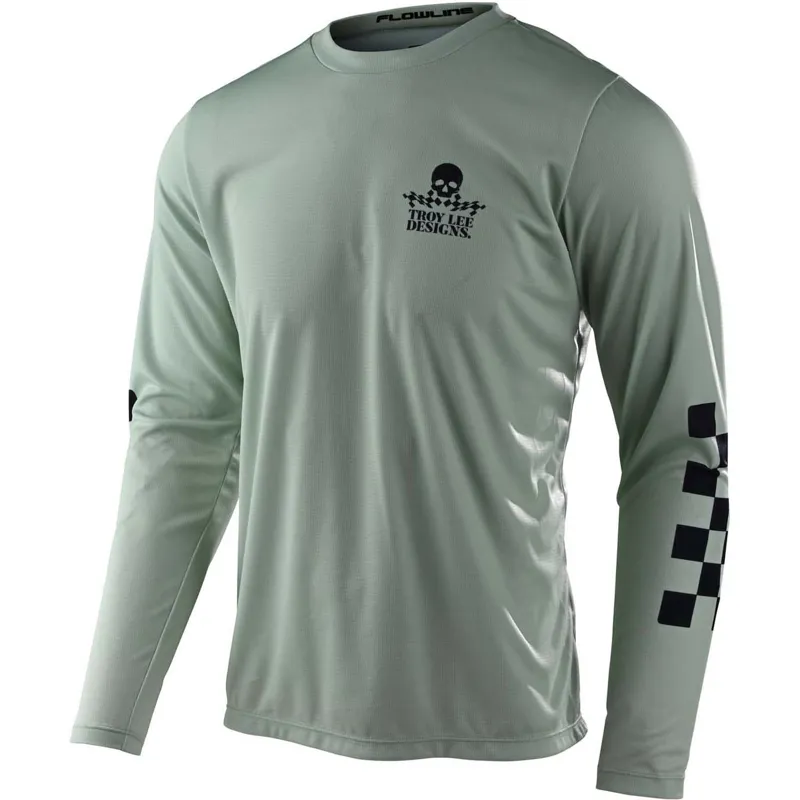 Troy Lee Designs Flowline Long Sleeve Jersey Service Smoke Green