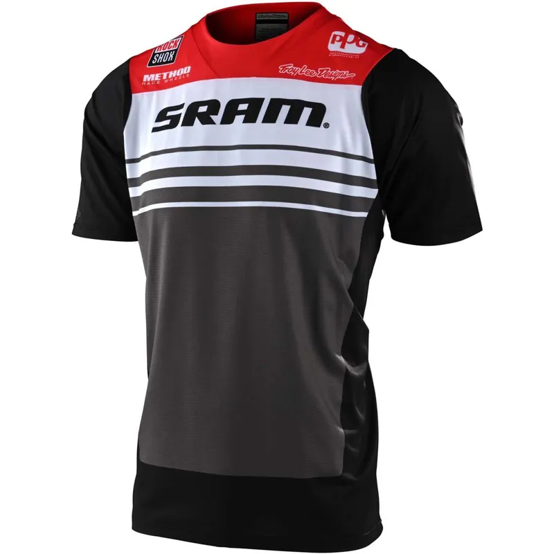 Troy Lee Designs Skyline Short Sleeve Jersey mula Sram Red Black