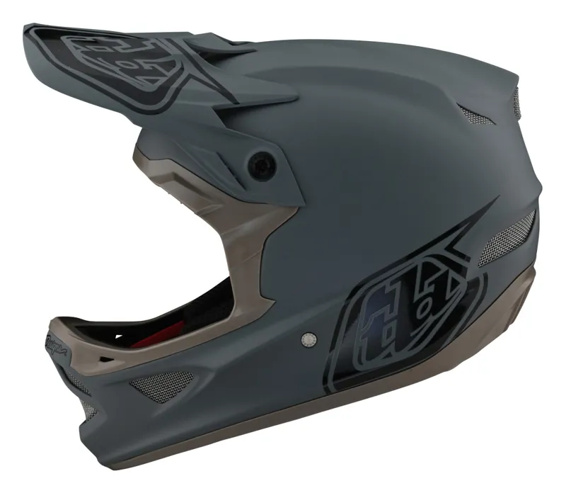 2021 Troy Lee Designs D3 Fiberlite Helmet in Grey -1