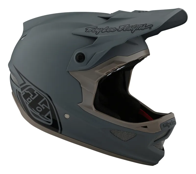 2021 Troy Lee Designs D3 Fiberlite Helmet in Grey -4