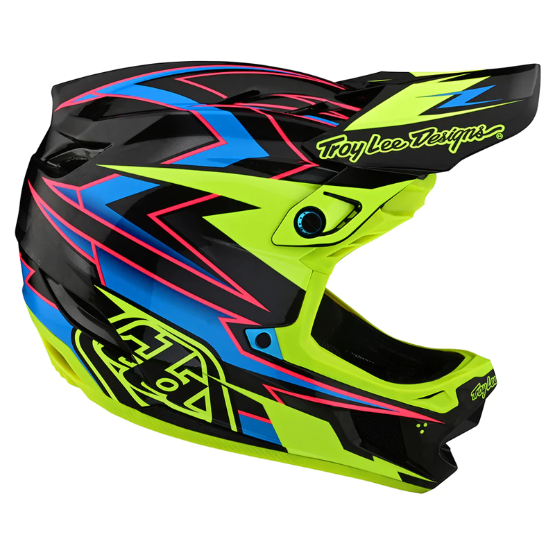 Troy Lee Designs D4 Carbon MIPS Volt Helmet in Black/Yellow-4