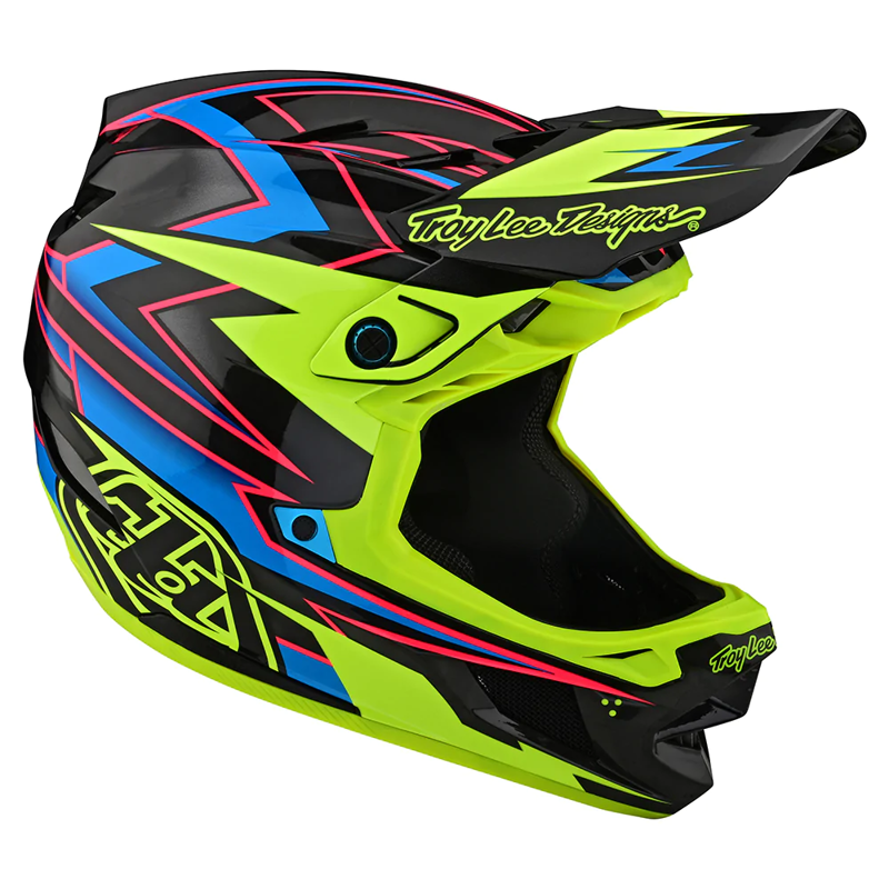Troy Lee Designs D4 Carbon MIPS Volt Helmet in Black/Yellow-5