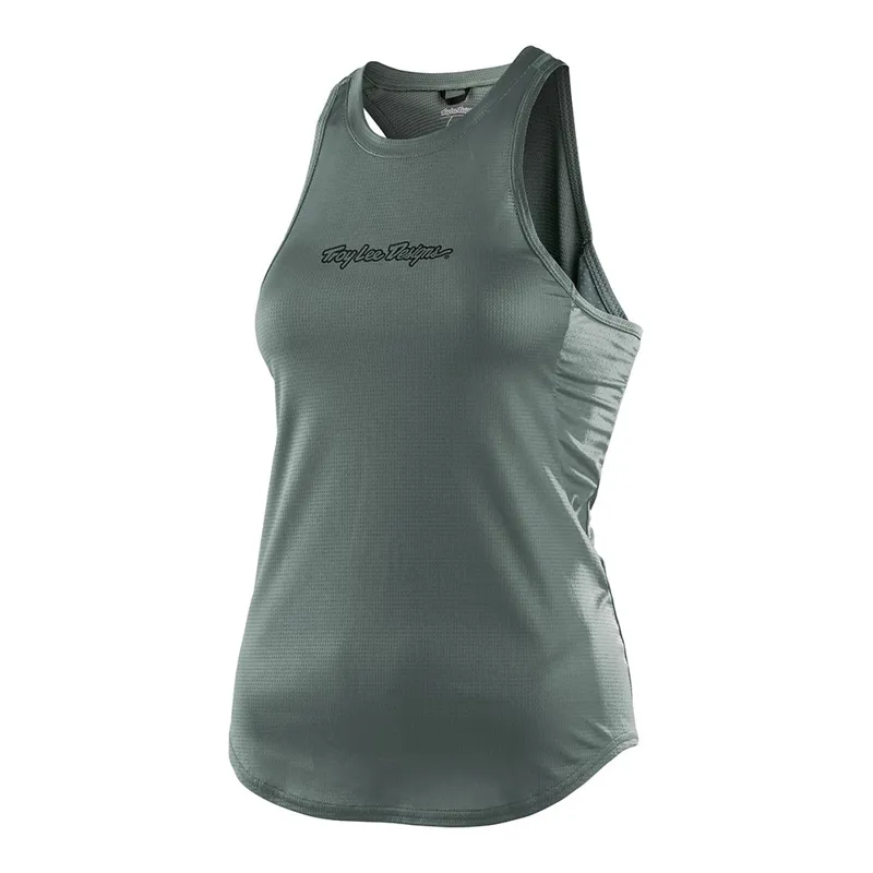 Troy Lee Designs Women's Luxe Tank Solid Steel Green