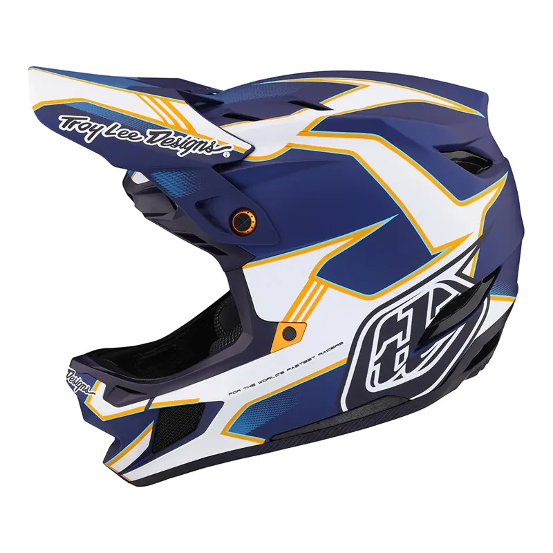 Troy Lee Designs D4 Composite MIPS Helmet Matrix Blue New 2023