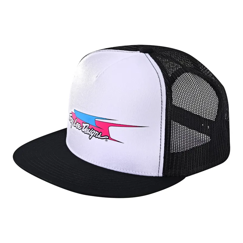 Troy Lee Designs 40th Holiday Aero Snapback Trucker Hat Black White 