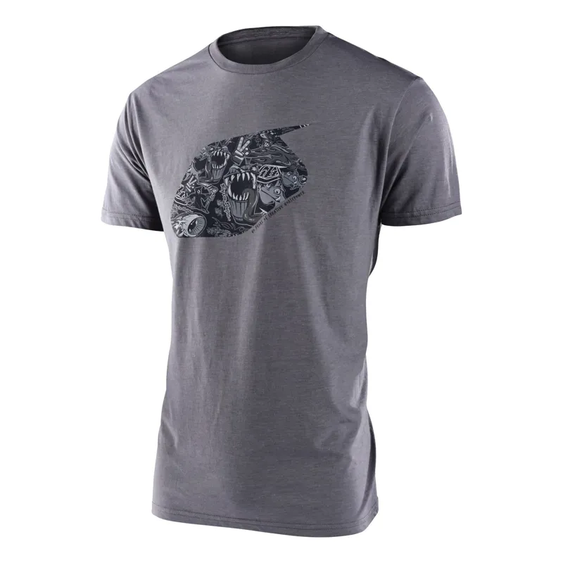 Troy Lee Designs 40th Holiday History Short Sleeve T-Shirt Heather Grey