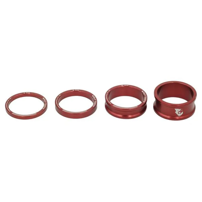 Wolf Tooth Precision Headset Spacers 5 Pack Red 