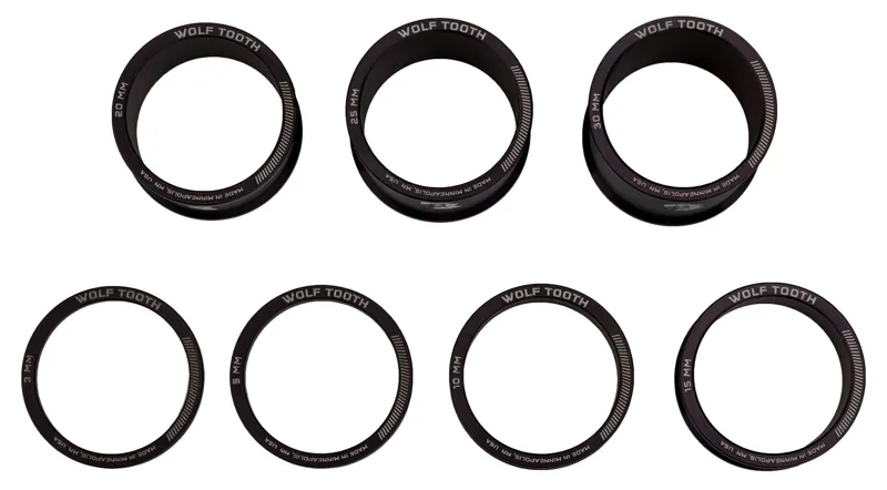 Wolf Tooth Precision Headset Spacers 5 Pack Black -1