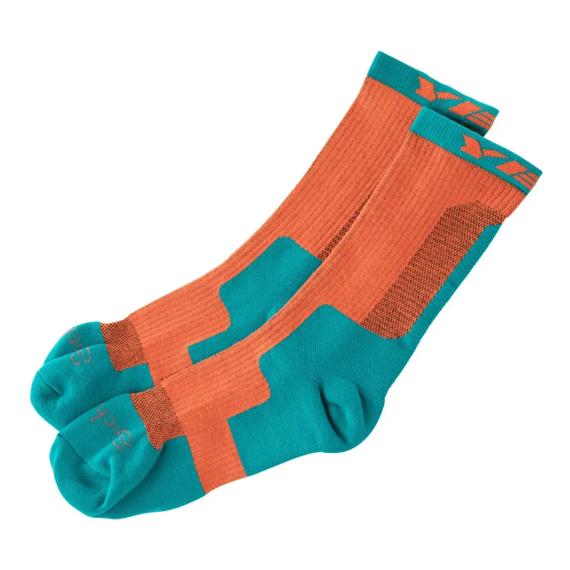 Yeti Dart Socks Orange Turquoise 