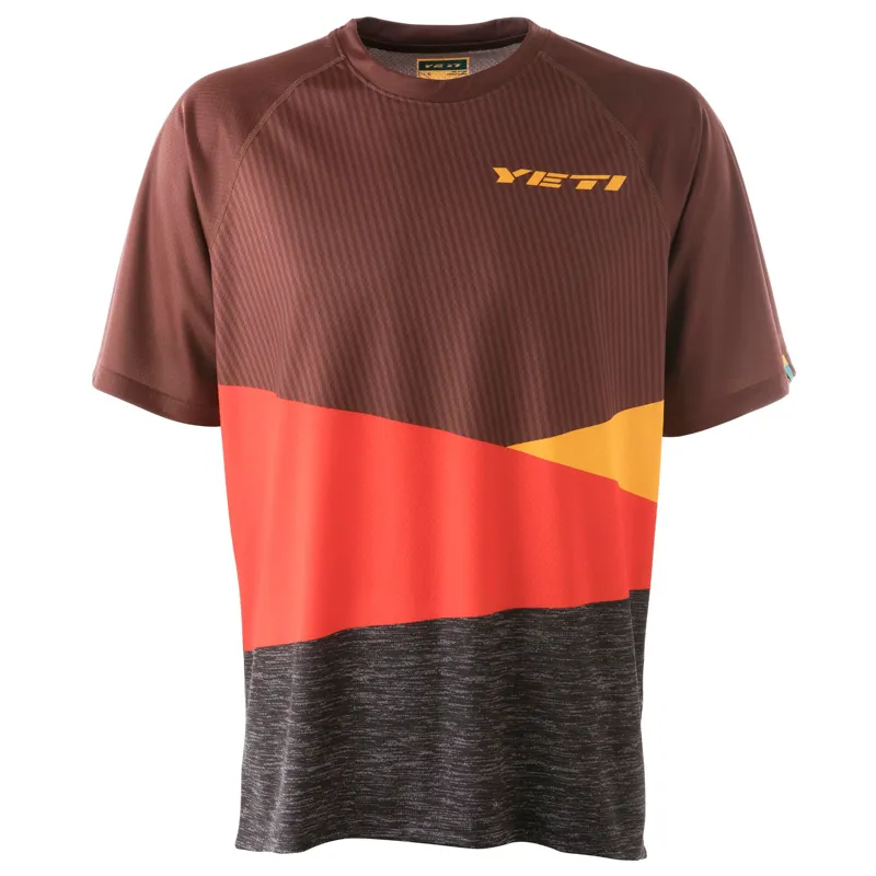 Yeti Alder Abstract S/S Mens Jersey in Red
