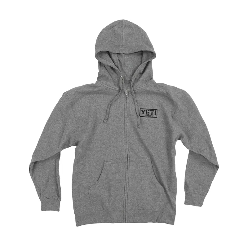 Yeti Ridge Mens Zip Hoodie Gun Metal Heather