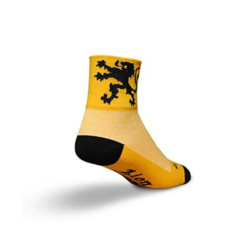 SockGuy Lion Of Flanders Yellow Socks S/ M