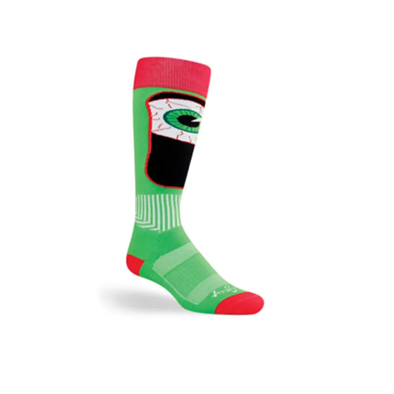 SockGuy Bloodshot Mtn Tech Snowboard Socks S/ M 