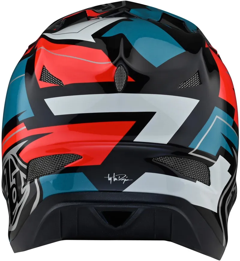 Troy Lee Designs D3 Fiberlite Helmet Blue Red -2