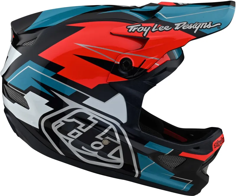 Troy Lee Designs D3 Fiberlite Helmet Blue Red -3
