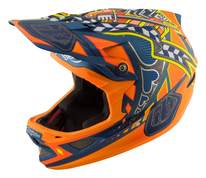 Troy Lee Designs D3 Full Face Helmet Longshot Orange