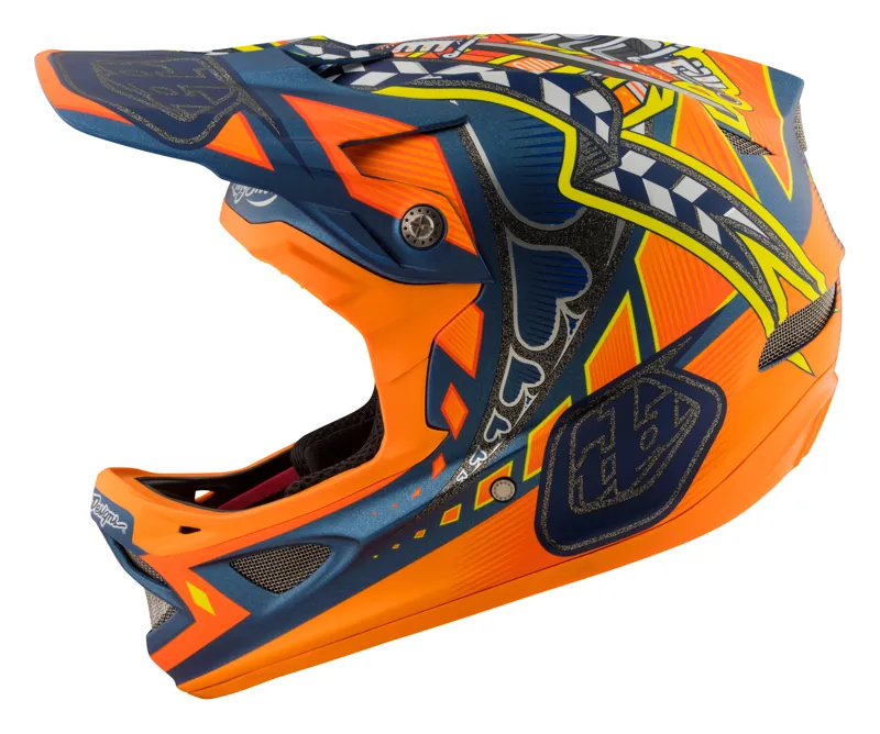 Troy Lee Designs D3 Full Face Helmet Longshot Orange-1