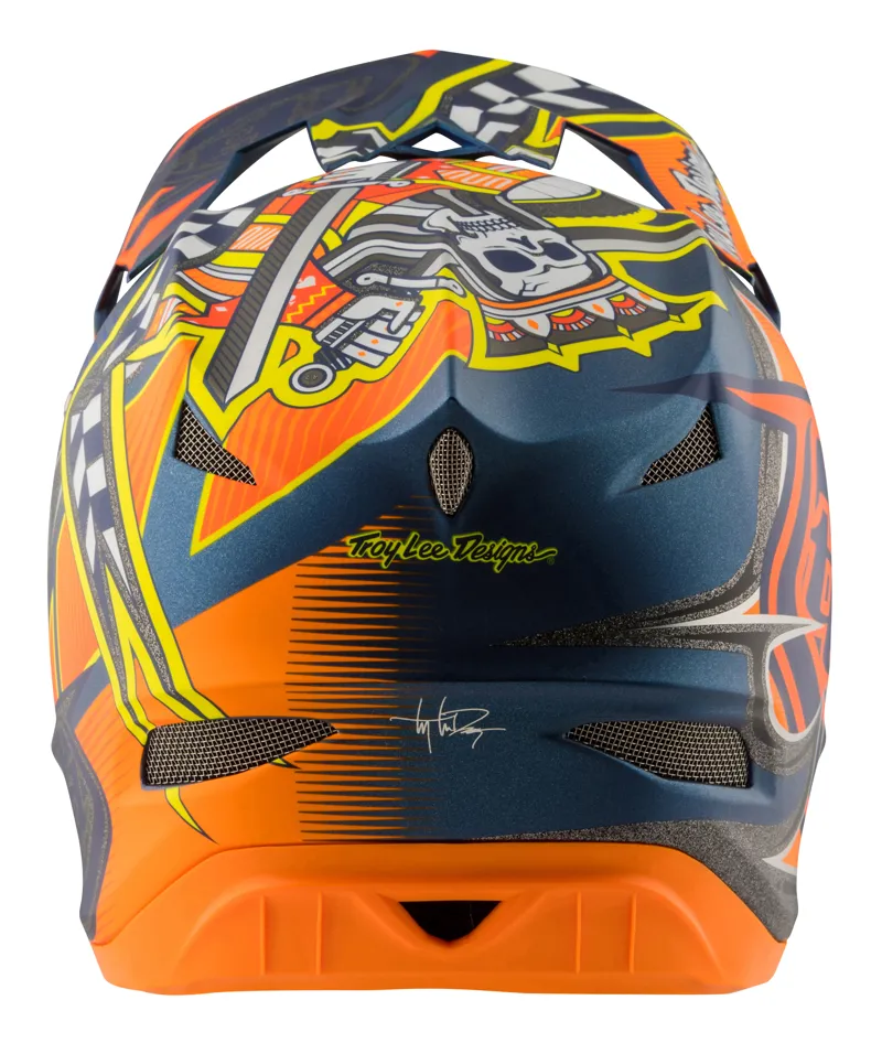 Troy Lee Designs D3 Full Face Helmet Longshot Orange-3