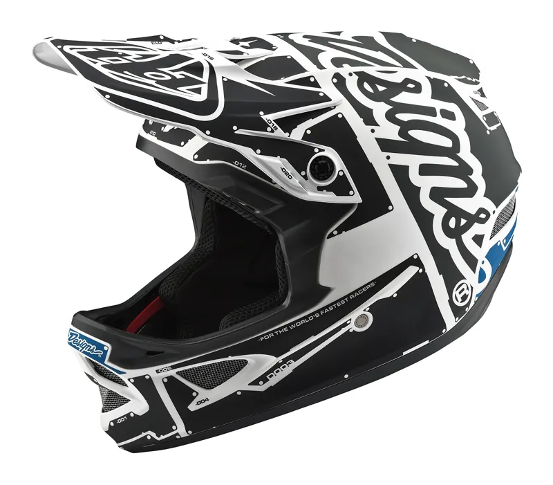 Troy Lee Designs 2018 D3 Fiberlite Helmet Factory White And Grey