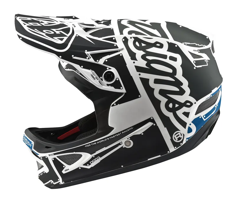Troy Lee Designs 2018 D3 Fiberlite Helmet Factory White And Grey-1