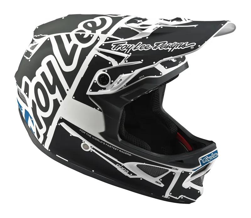 Troy Lee Designs 2018 D3 Fiberlite Helmet Factory White And Grey-6