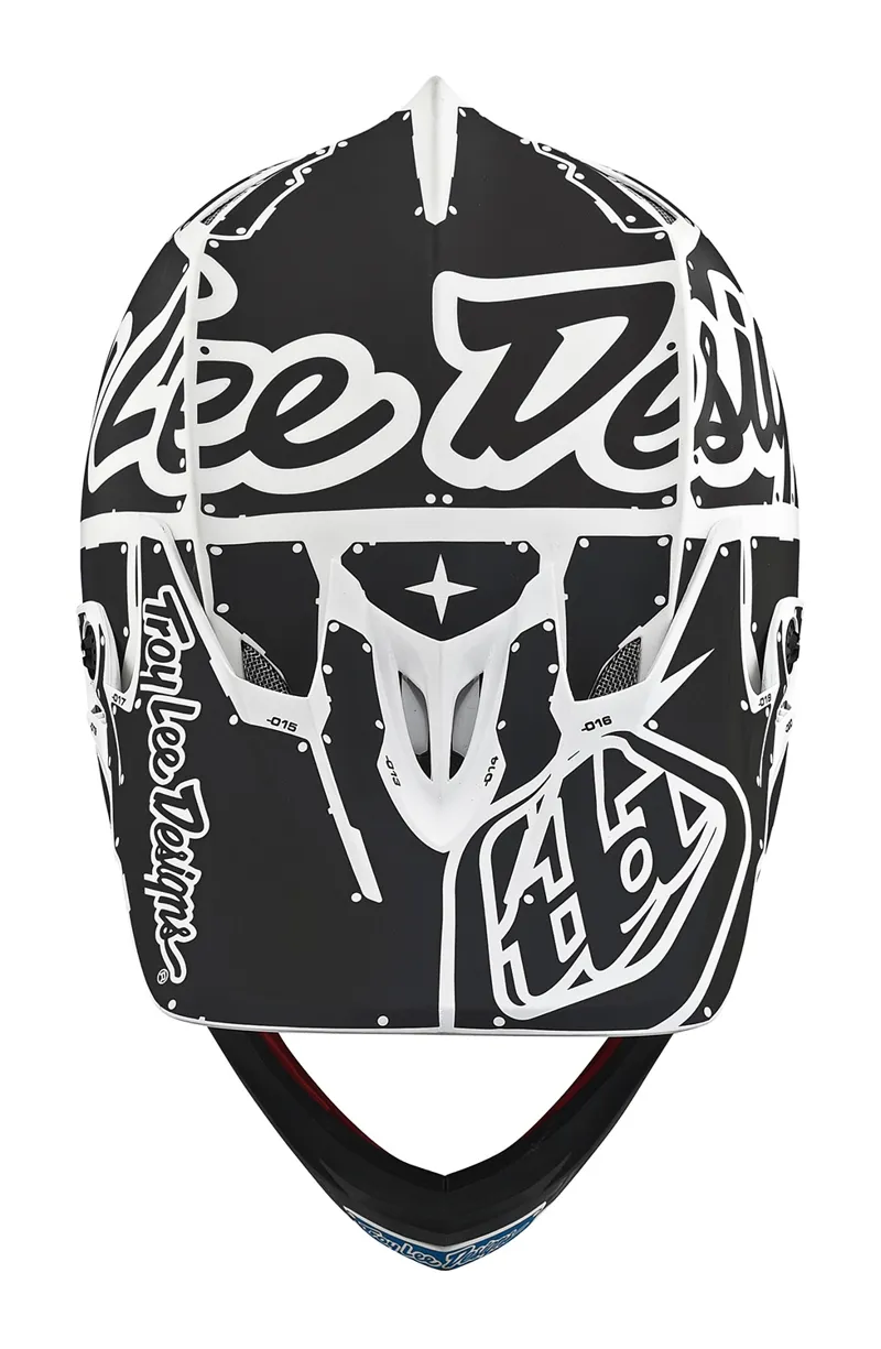 Troy Lee Designs 2018 D3 Fiberlite Helmet Factory White And Grey-7
