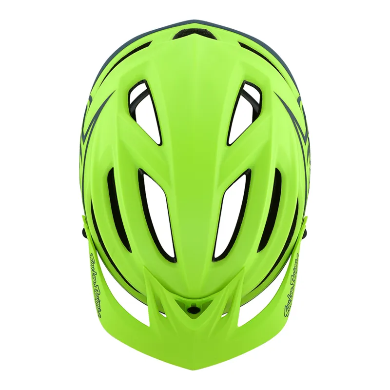 Troy Lee Designs 2019 A2 Decoy MTB MIPS Helmet Flo Yellow/ Blue-2