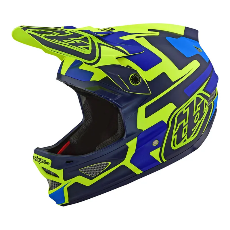 Troy Lee Designs 2019 D3 Fiberlite Yellow/Blue